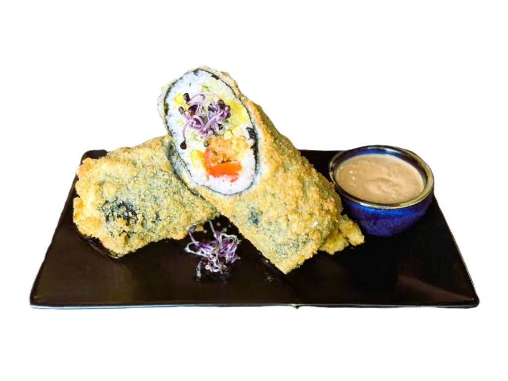 SUSHI BURITTO WITH FRIED PRAWNS IN TEMPURA
