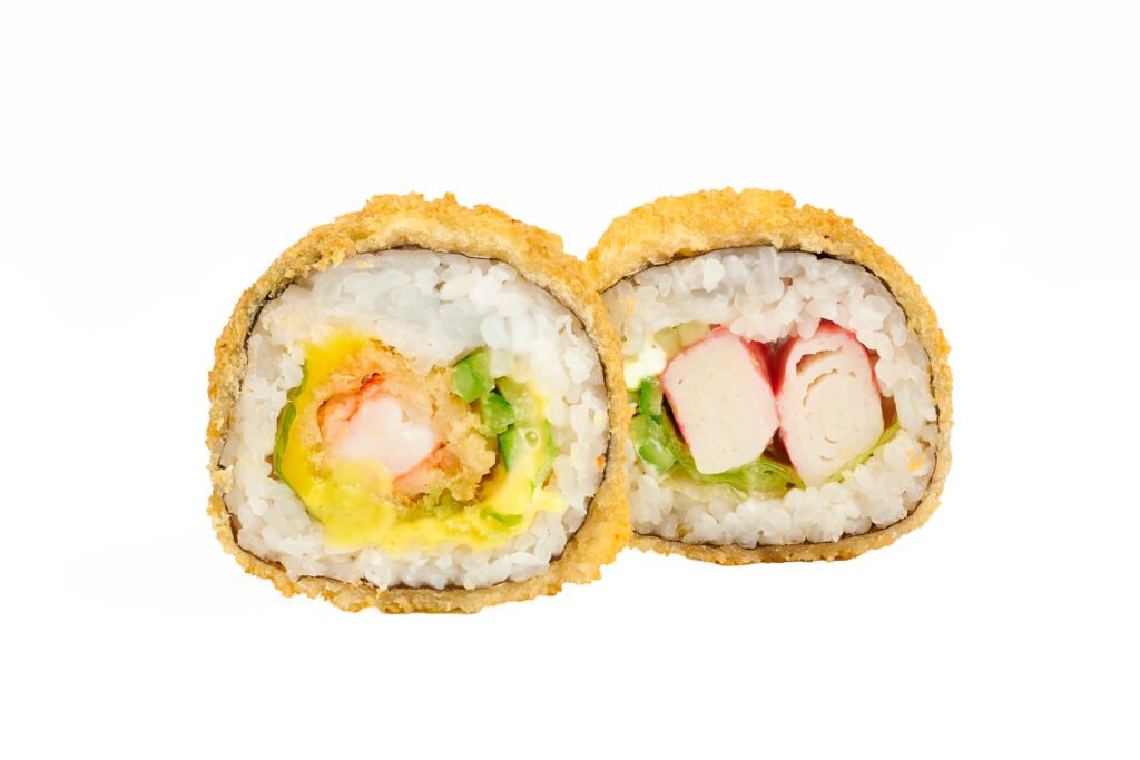 46. SPICY EBI CHEDDAR 4 vnt. CRISPY CANI WASABI 4 vnt.