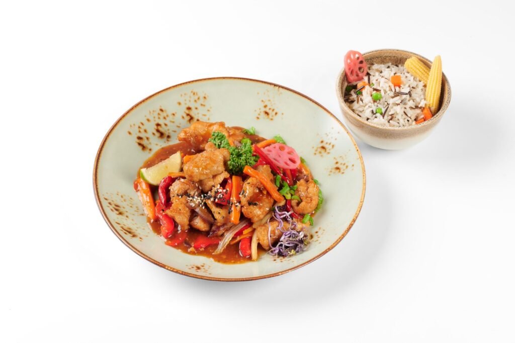 GARLIC PORK WITH VEGETABLES