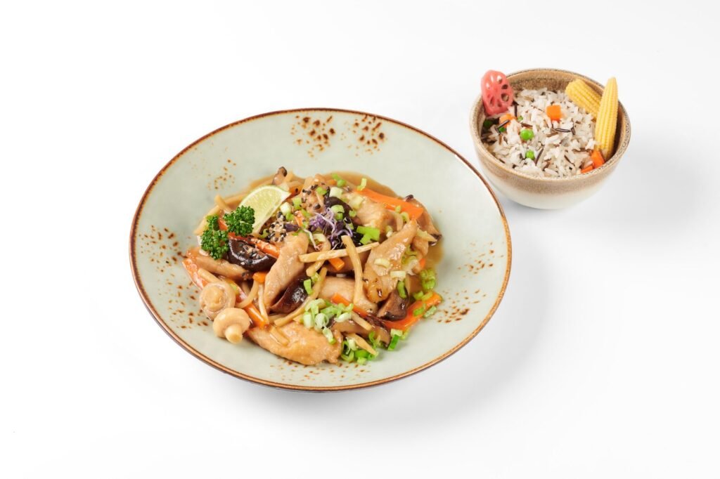 PORK WITH SHIITAKE MUSHROOMS